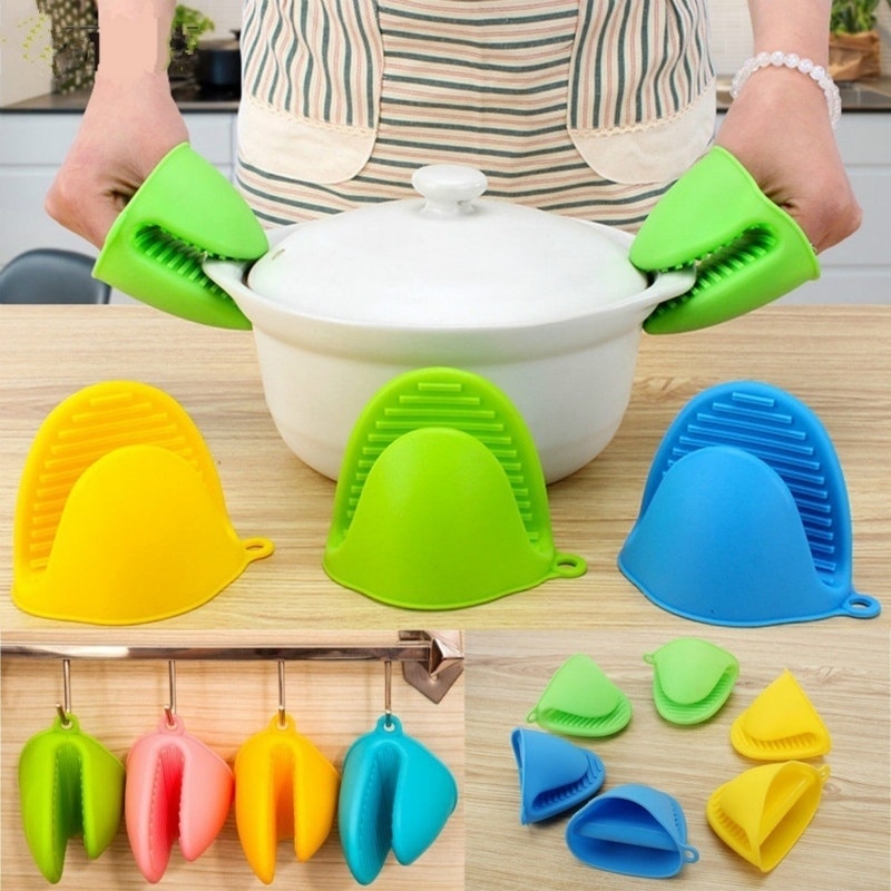 Oven Mitts Silicone Heat Resistant Pinch Mitts Non Stick Anti Slip