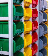 Colourful Plastic Stackable Bins
