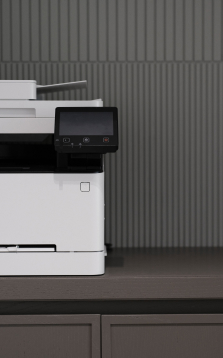 White and black photocopier machine