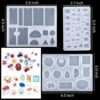 Resin Casting Mold 140 PCS Kit, DIY Jewelry Craft Moulds Silicone Mold, Glitter Powder, Keychain and Dril Tools Set for Art Craft Lovers - Image 7