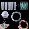 Resin Casting Mold 140 PCS Kit, DIY Jewelry Craft Moulds Silicone Mold, Glitter Powder, Keychain and Dril Tools Set for Art Craft Lovers