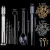Resin Casting Mold 140 PCS Kit, DIY Jewelry Craft Moulds Silicone Mold, Glitter Powder, Keychain and Dril Tools Set for Art Craft Lovers - Image 6