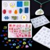 Resin Casting Mold 140 PCS Kit, DIY Jewelry Craft Moulds Silicone Mold, Glitter Powder, Keychain and Dril Tools Set for Art Craft Lovers - Image 3